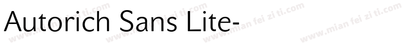 Autorich Sans Lite字体转换